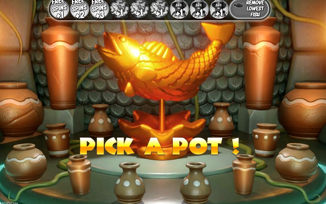 Pick a Pot pots showing GUARANTEED FISH modifier