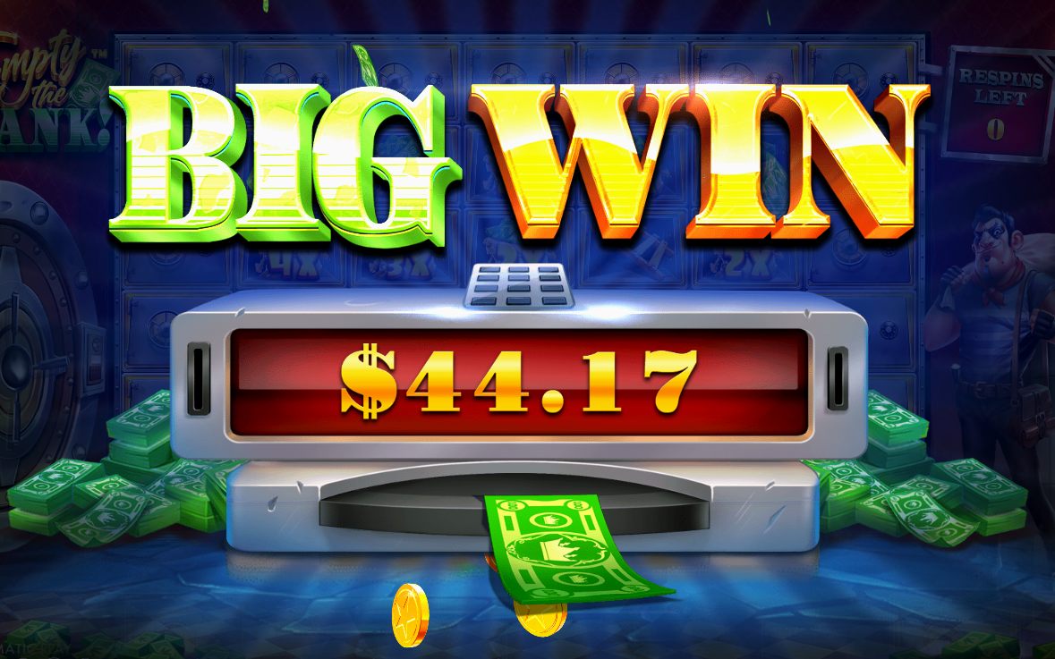 Win screen totalling the collected MONEY values of the round