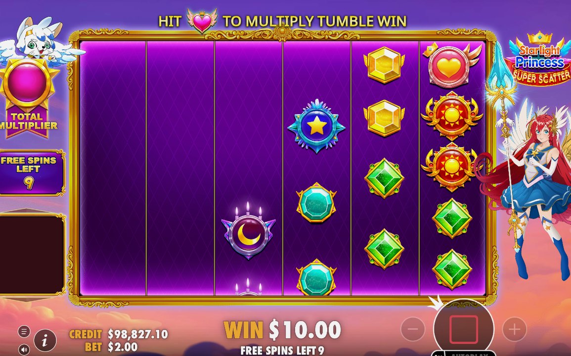 Free Spins round running with TOTAL MULTIPLIER accumulator