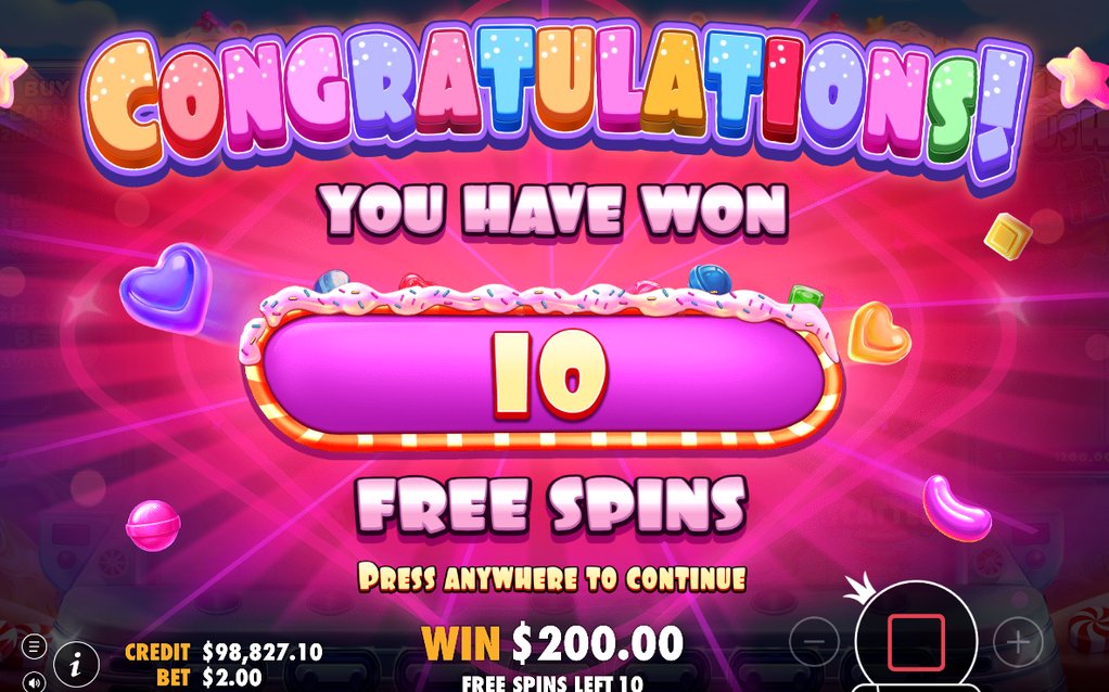 Free Spins round on the 7x7 grid